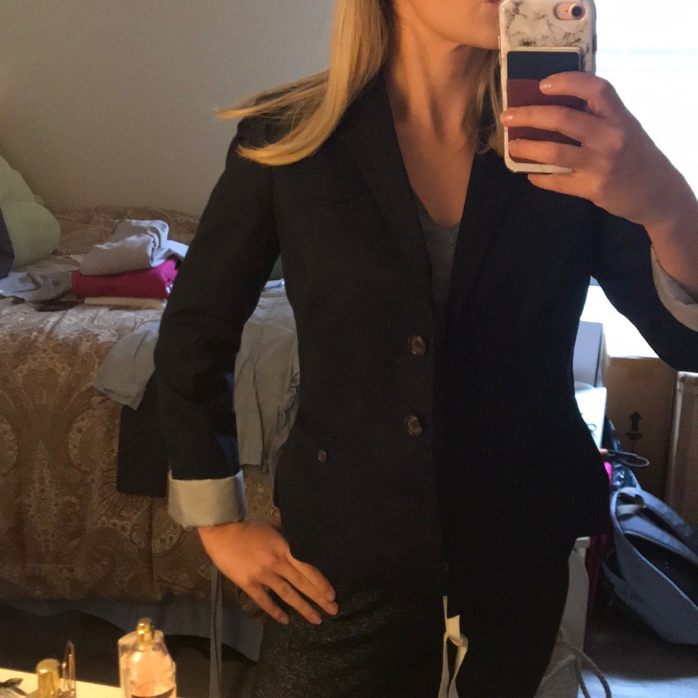 Banana Republic navy blazer with buttons